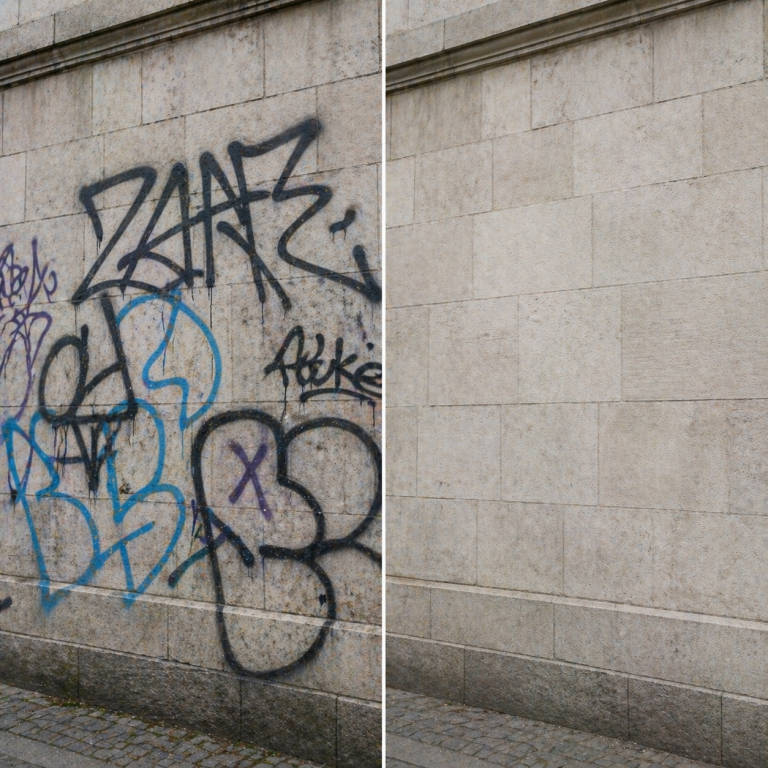 Graffiti Entfernung | Trockeneis Graffiti Entfernung | Trockeneis